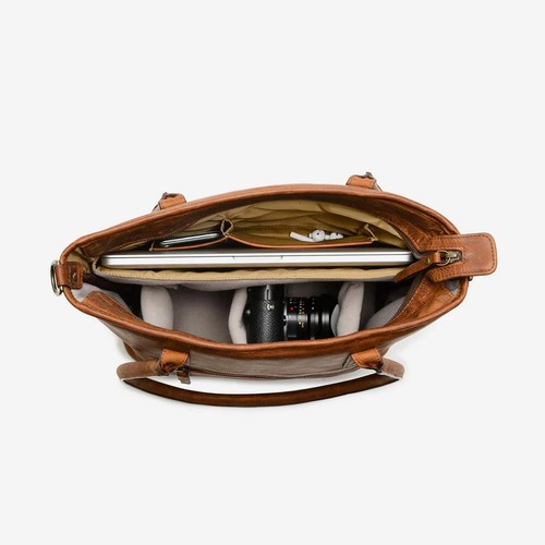 ONA THE CAPRI II (Cognac)- Premium Handcrafted Leather Shoulder Bag - Picture 6 of 8