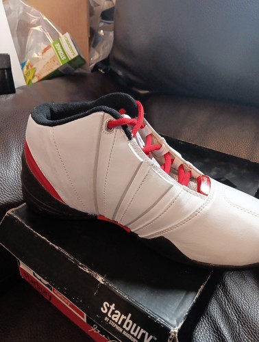 STARBURY II Mens Size 8 Basketball Shoes High Top White Red Black Rare - Picture 8 of 12