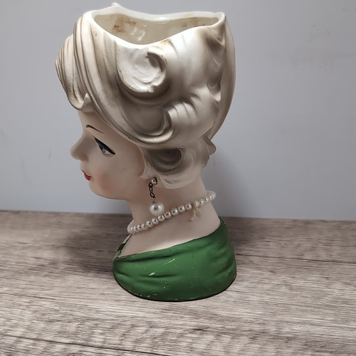 Autentico vaso vaso Relpo K2067 Inarco lg 5" fiori biondi teen lady Giappone - Foto 4 di 8