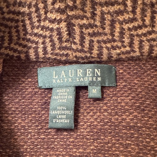 Lauren Ralph Lauren Lambswool Patchwork Blazer Jacket Green Label Size Med - Picture 4 of 5