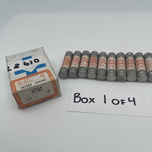 ⚡ Box of 10 Shawmut Gould ATQ1 Time Delay Midget Fuses 1A 500V | NOS | Tested ⚡ - Picture 3 of 24