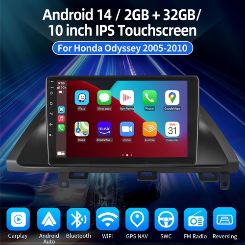 10" Car Stereo For Honda Odyssey 2005-2010 Apple CarPlay WiFi GPS 32G FM Radio - Foto 2 di 12