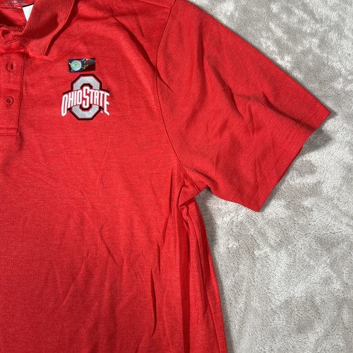 Ohio State Buckeyes Brand NCAA Red Button Polo Shirt Men’s Size Large - Picture 3 of 9