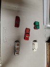 Lot of 5 Vintage Diecast Matchbox Cars Jaguar, Pickup, Bus, Dumper, Ambulance