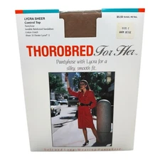 Thorobred For Her - Warm Beige Size C Pantyhose with Lycra - Sandalfoot