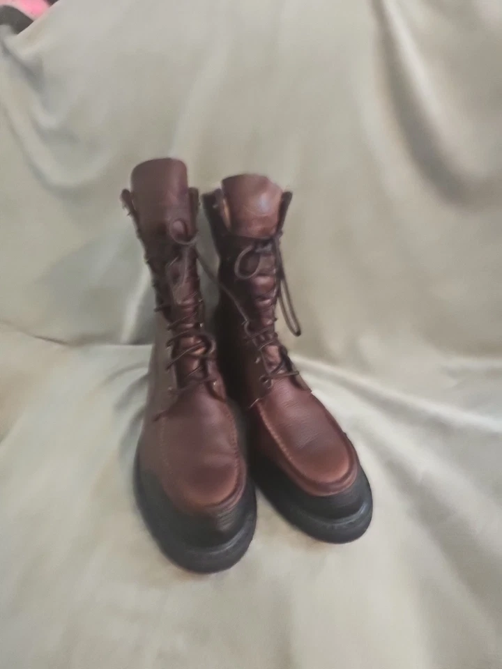 Orvis Matterhorn 9 英寸脚趾靴棕色皮革 Vibram Gumlite 尺码 9 D 美国 — 第 4/4 张图片