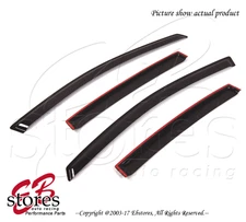 Black Tinted Out-Channel Vent Visor Deflector 4pcs For 2007-2012 Nissan Sentra