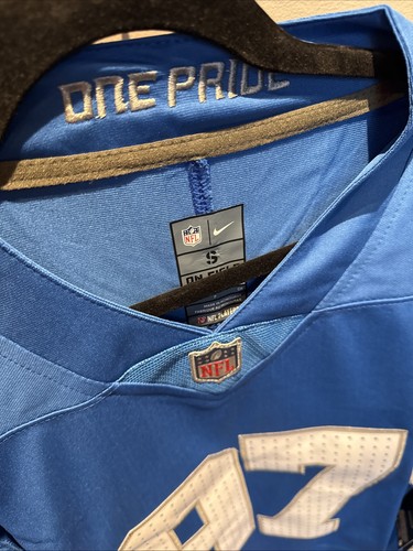 Camiseta deportiva azul Detroit Lions Aiden Hutchinson #97 cosida talla para adultos PEQUEÑA - Imagen 5 de 9