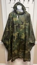 USGI Woodland Camouflage Poncho Wet Weather NSN 8405-01-100-0976