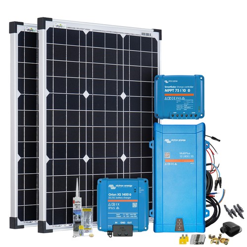 Sistema solar autocaravana 100W 640/1280Wh inversor, regulador de carga, batería, alerón - Imagen 2 de 29