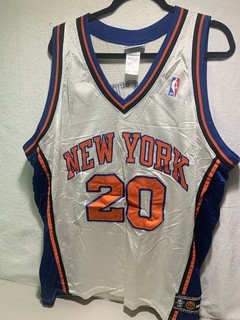 Maglia vintage Alan Houston New York Knicks taglio professionale Puma taglia 52 autentica