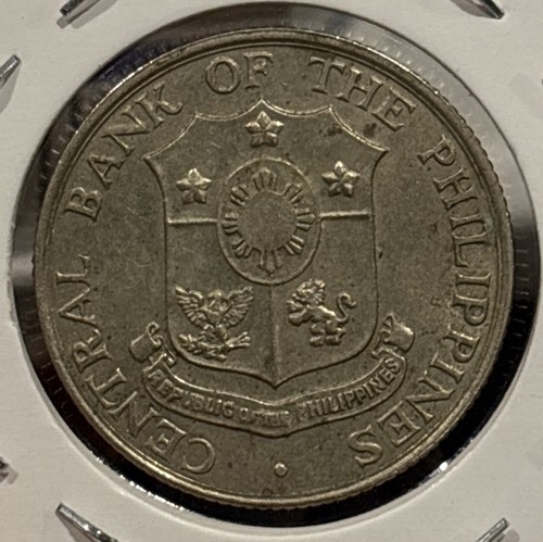 1966 Philippines 25 Centavos Coin - Picture 2 of 2