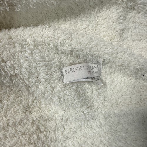 Barefoot Dreams Lightweight Throw Blanket Ivory Cream Lightweight 65 x 72 - Picture 2 of 5