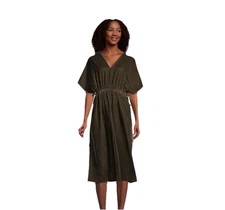 World Market Moss Green Velvet Kaftan, L/XL, NWT 