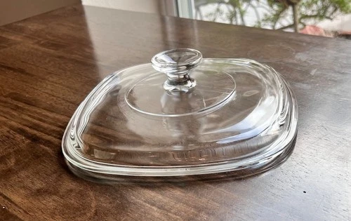 Pyrex A-9-C Corning Ware Clear Square Glass Domed Lid Replacement  Only