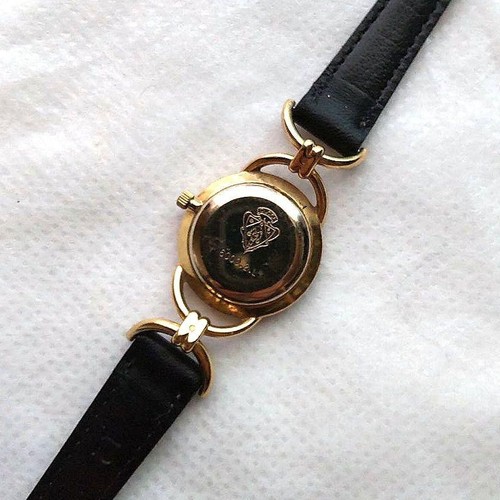 GUCCI 6000.2.L Black Dial Gold Quartz Ladies Watch 2.2cm Wrist 17.5cm - Picture 14 of 19