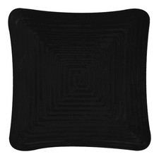 GET Enterprises ML61BK Milano Black 7 1/4 in Square Plate