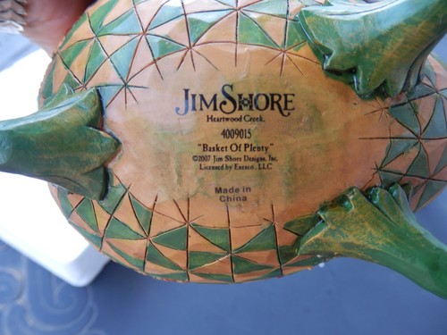 Jim Shore Cornucopia 2007 “Basket Of Plenty” 4 piezas de fruta - Imagen 5 de 11