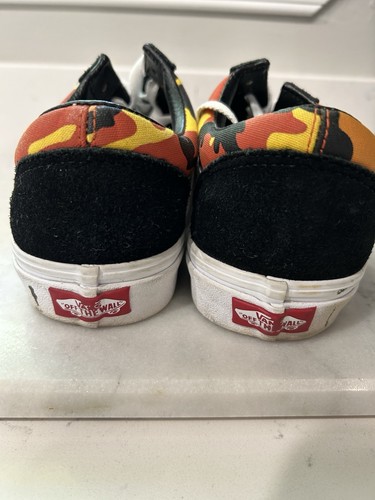 VANS Old Skool Negro Naranja Camuflaje Zapatillas bajas Zapatos Talla 7 - Imagen 4 de 7