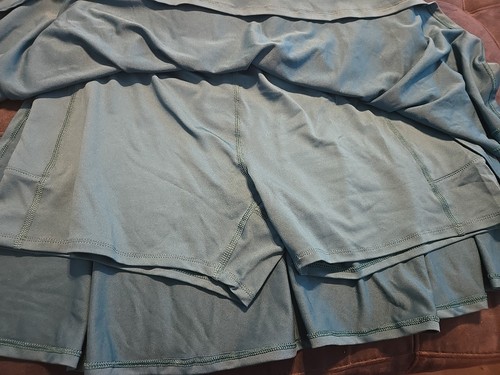 Tek Gear Workout Gear Women’s Skort Teal SZ XXL Zipper Elastic Waist Mini Skirt - Picture 4 of 4