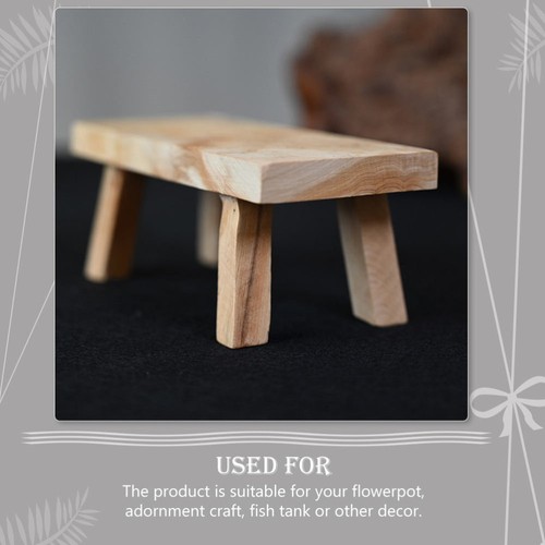2 PIEZAS Adornos de Madera de Ciprés Acantilado Niño Taburete de Madera Corto Reposapiés - Imagen 10 de 12