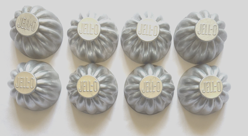 VTG LOT OF 8 MINI FLUTED ALUMINUM JELLO MOLDS TINS - Picture 5 of 5