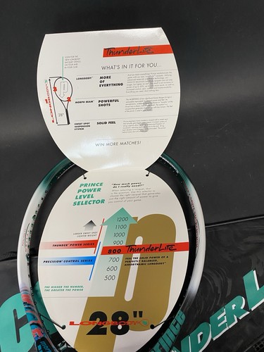 Prince Longbody Thunder Lite Tennis Racquet New Unstrung Case 28” 95mid+ 800 SFF - Picture 14 of 20