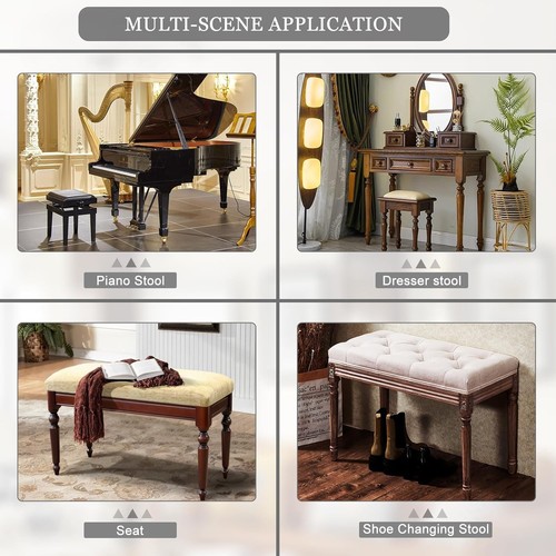 WOLTU Schminkhocker Sitzhocker Polsterhocker Kosmetikhocker Frisierhocker Stuhl - Bild 11 von 27