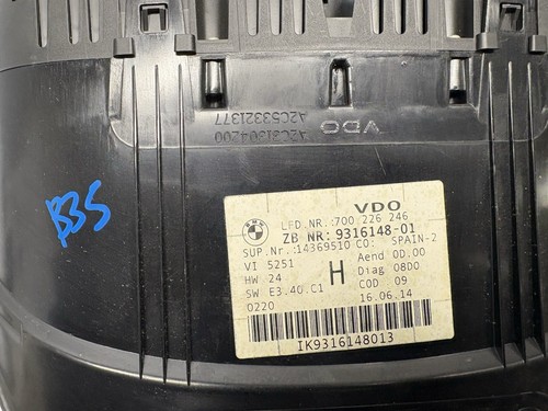 2012-2015 BMW X1 E84 INSTRUMENT CLUSTER SPEEDOMETER 9316148-01 OEM - Bild 5 von 5