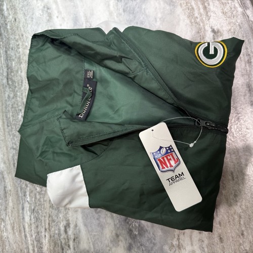Green Bay Packers Jacket Mens XXL NFL Windbreaker Dunbrooke New With Tags - Picture 10 of 10