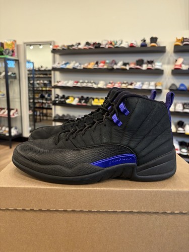 Air Jordan 12 Retro Dark Concord Size 8.5 Pre-Owned CT8013-005 Black Purple - Picture 3 of 6