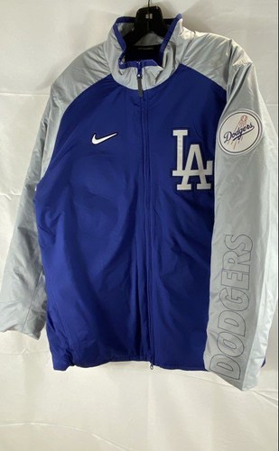 Nike Men's Los Angeles Dodgers MLB Down Fill Puffer Jacket Blue Grey Size L
