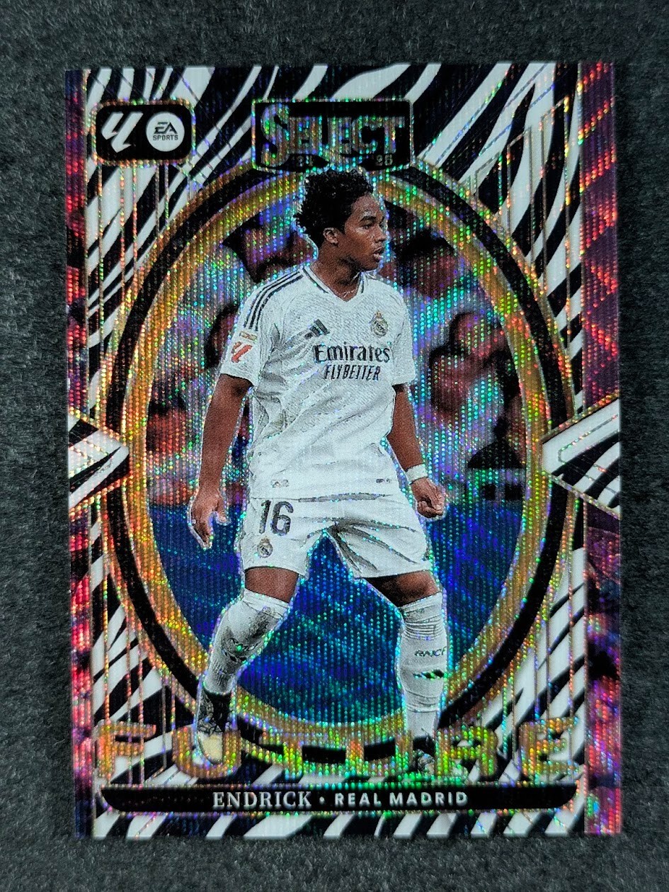 2024-25 Panini Select La Liga ENDRICK Zebra Wave Prizm Future Real Madrid #17