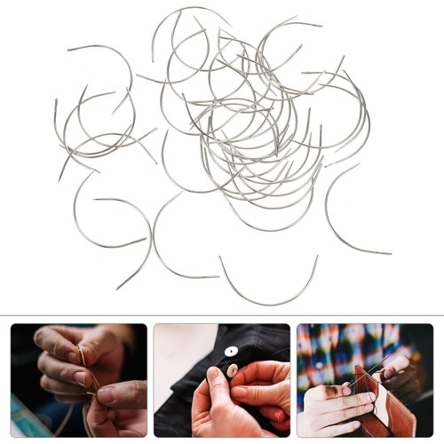 100Pcs Curved Sewing Needles C Type Needles for Hand Sewing Crafts