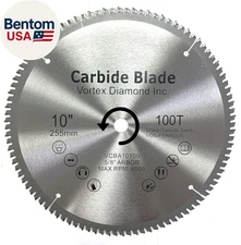 10 Inch 100 Teeth Aluminum Non-Ferrous Metal Circular Saw Blade with 5/8" Arbor