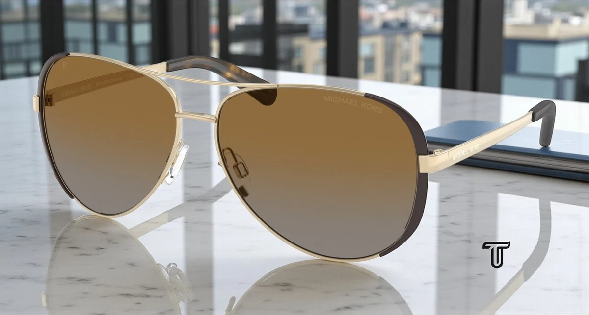 Michael Kors Rodinara Gold Aviator Sunglasses with Brown Tint Amazon.com: Michael Kors Women main image 4