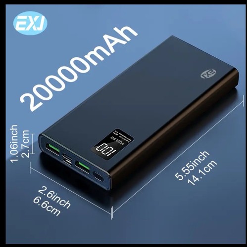 Batterie Externe Noir Charge Rapide Ordinateur Téléphone Puissance 22,5W20000mAh - Photo 6/6