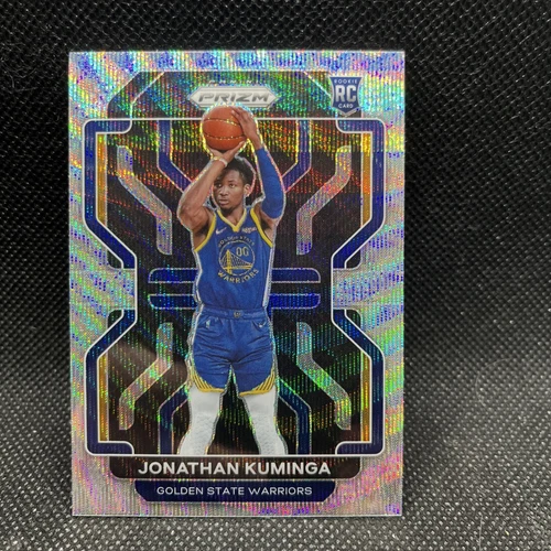 2021-22 Panini Prizm Jonathan Kuminga Silver Wave Prizm Rookie RC #307