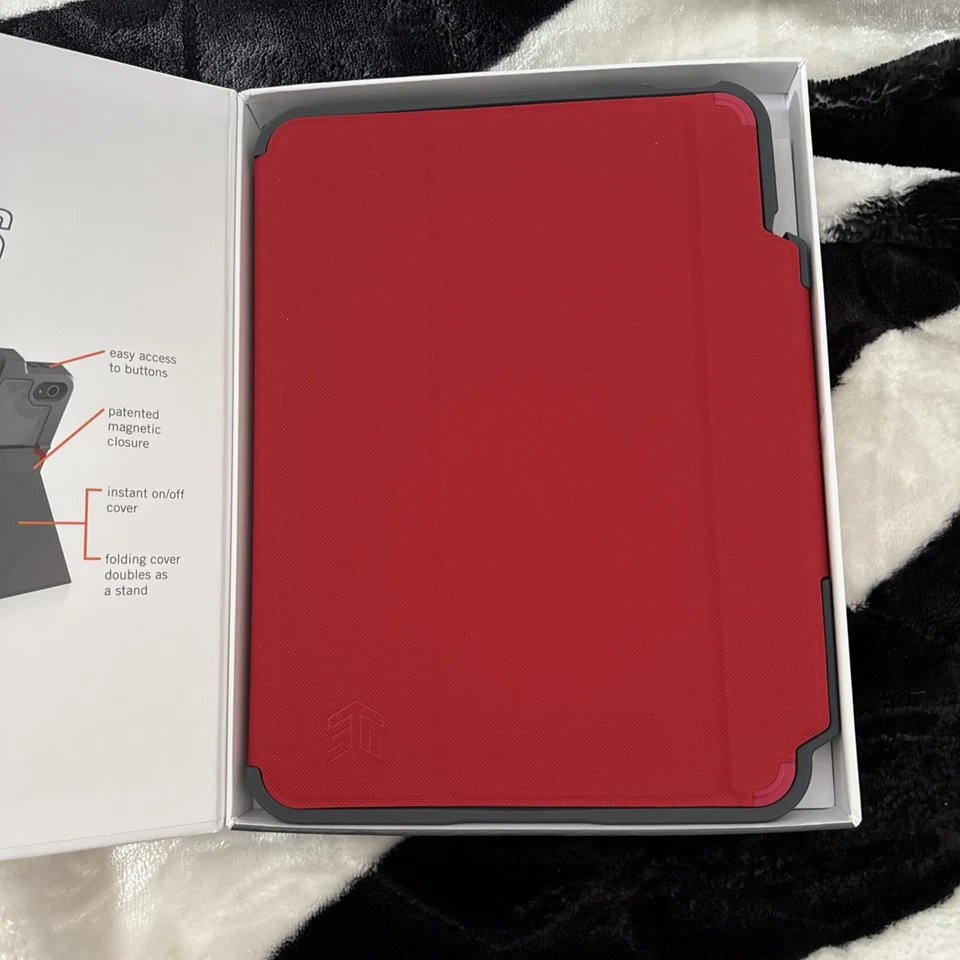 STM Dux Plus Folio Case for iPad 10th Gen 2022 Lightweight Red STM-222-387KX-02 - Image 2 of 2