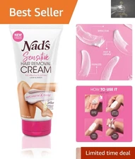 Nad's Sensitive Hair Removal Cream - Quick, Natural & Hypoallergenic, 5.1 Oz
