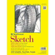 Strathmore 350110  Sketch Paper Pad 11"X14"-50lb 100 Sheets