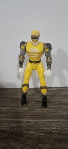 Figura de acción Dustin Yellow Wind Ranger 2002 5,5" Power Rangers Ninja Storm - Imagen 1 de 3