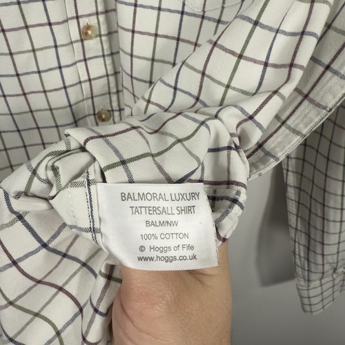 Hoggs Of Fife Shirt Mens 16 Tattersall Flannel Long Sleeve Hunting Shooting - Picture 9 of 9