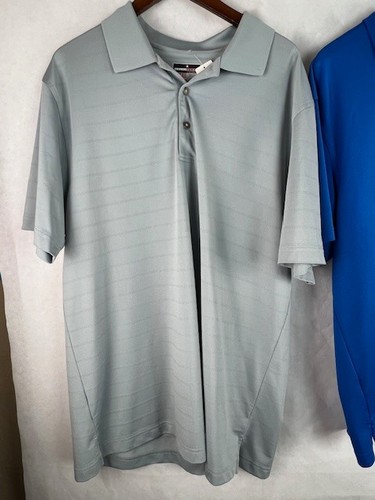 Men's Set of 3 Golf Polo Short Sleeve Shirts XL Green, & Gray - Picture 3 of 5