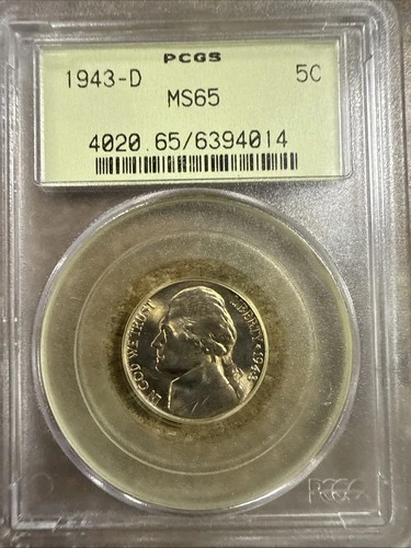 1943-D Jefferson Nickel — photo from the most recent tracked eBay sale