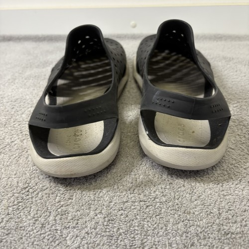 Crocs Swiftwater Wave Slides Mens Sz 12 Black White Water Sandal Slip On Clogs - Bild 7 von 13