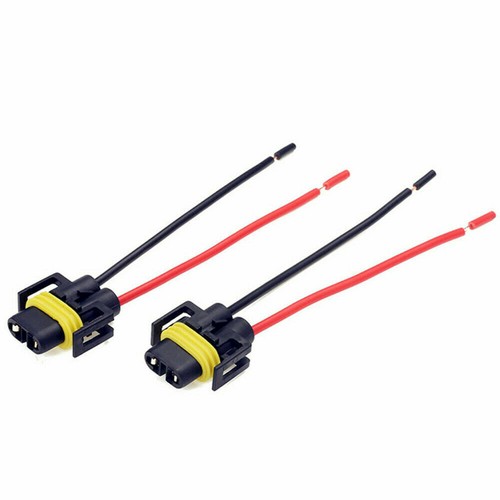 GLOFE Pair Wire Harness Pigtail Female 880 Fog Light Bulb Plug Adapter Socket - Picture 7 of 9