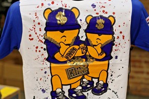 T-shirt-Youth-Switch-Remarkable-Red-Purple-amp-Gold-Teddy-Bears-Fashion-Casual