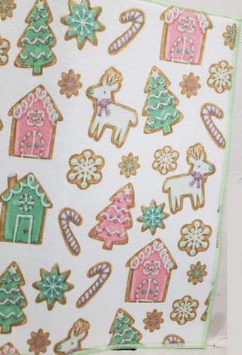 Kitchen Microfiber Dish Drying Mat (15"x20") CHRISTMAS, GINGERBREAD HOUSES, ATH - Picture 11 of 12