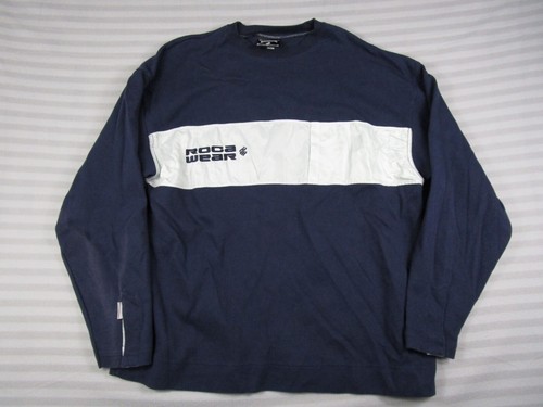 Suéter De Colección Rocawear Para Hombre XL Azul Gris Tira Bolsillo Manga Larga Mancha - Imagen 1 de 11